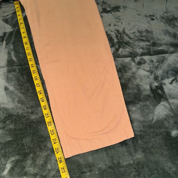 Bogari Studio Pant Womens Medium Orange 100% Silk Pockets Drawstring Long Sleeve - Picture 6 of 8